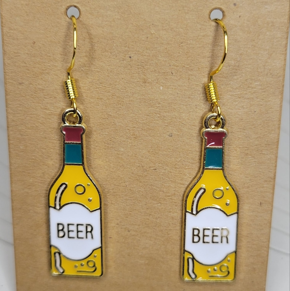 Beer Bottle Earrings
